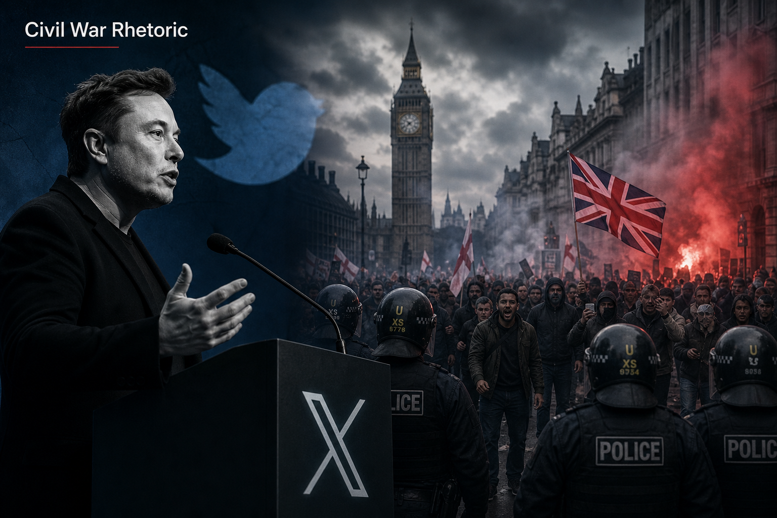 Elon Musk fanning the flames of race war in the UK